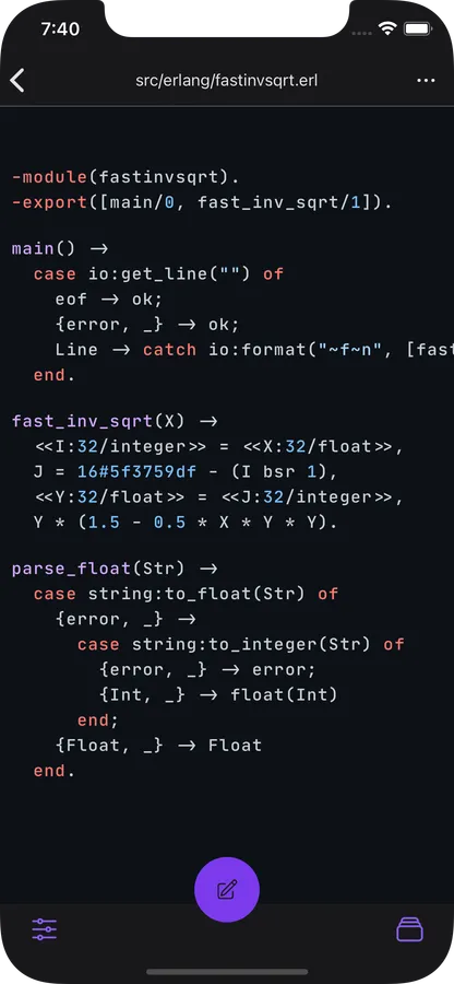 phone displaying the language