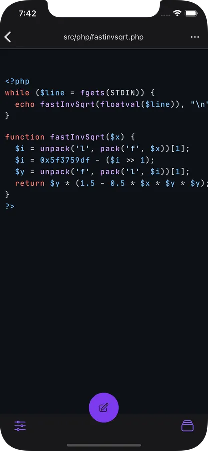 phone displaying the language